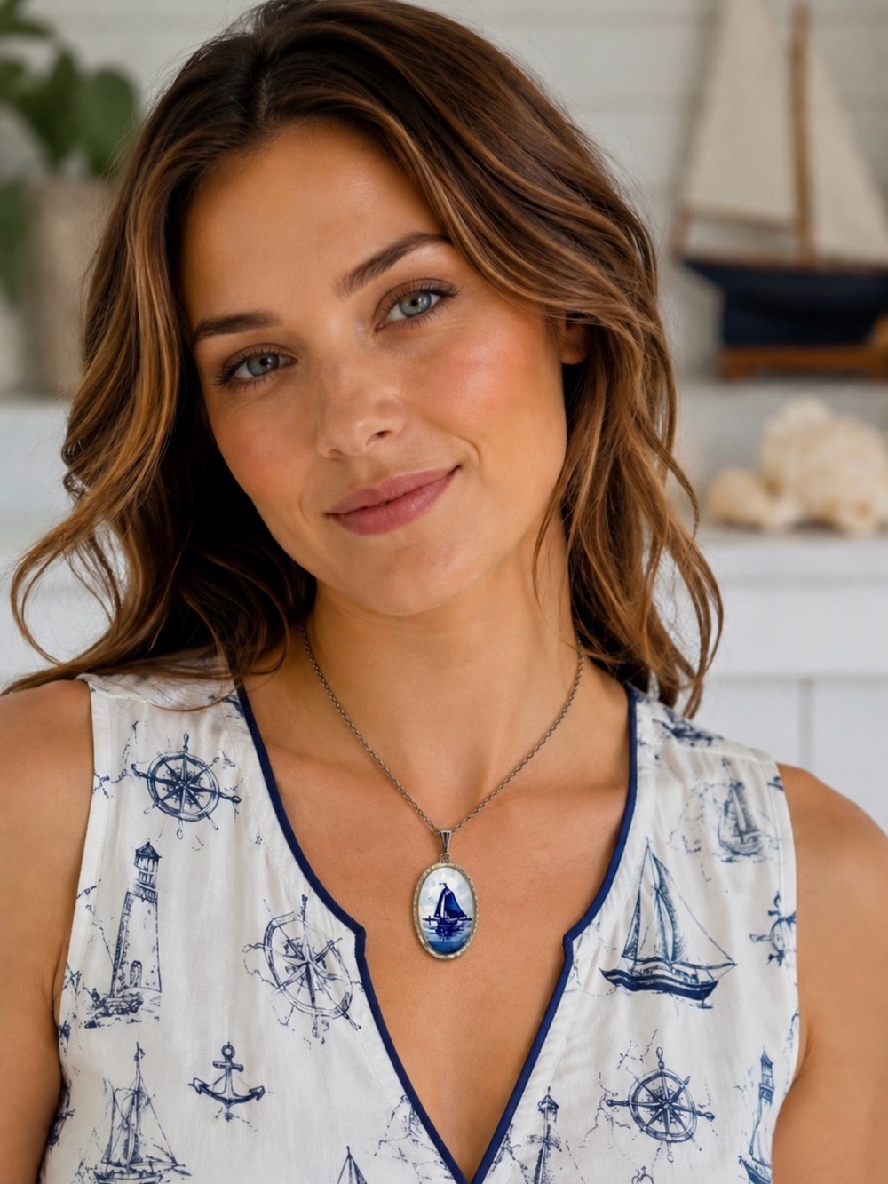 Chinoiserie pendant necklace